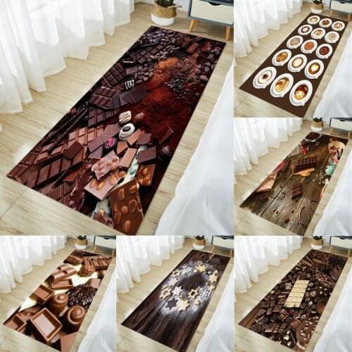 Chocolate Pattern Bathroom Rug Anti-slip Bath Carpet Floor Mat Living Room Floor Mats Modern Kitchen Rug Home Decoration
