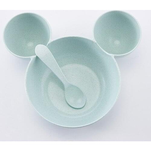 Wheat Cartoon Eating er tong wan Cartoon fen ge wan Wheat Straw Childrens Tableware