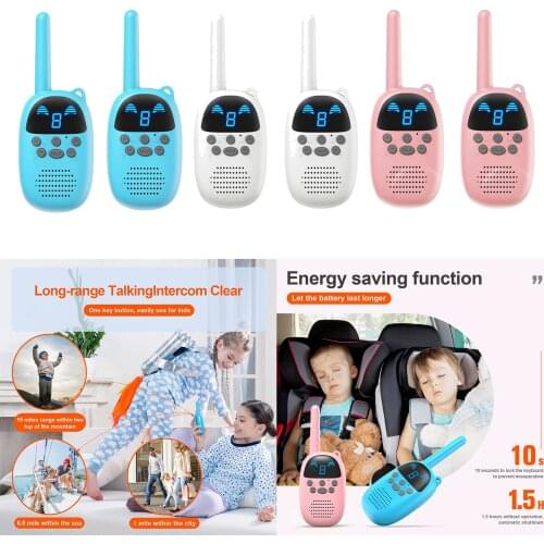 GO100 Walkie Talkies for Kids Long Range Two Way Radio for Hiking Camping Family