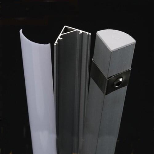 Counter LED Rigid Strip Bar Light Lamp Shell Cover 1meter V Shape Aluminum Groove Lampshades 100pcs