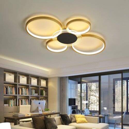 Modern Simplicity LED Chandelier Lighting For Villa Living Room Bedroom New Lamp Black Gold Frame Indoor Fixture Light Lustres