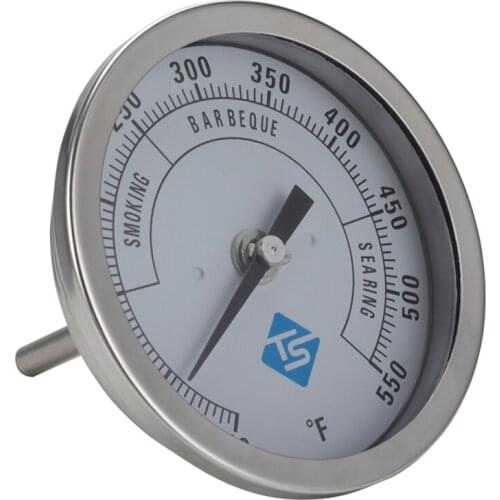 3" Stainless Steel Heavy Duty Analog Temperature Gauge 1/2" NPT Thread BBQ Smoker Pit Thermometer