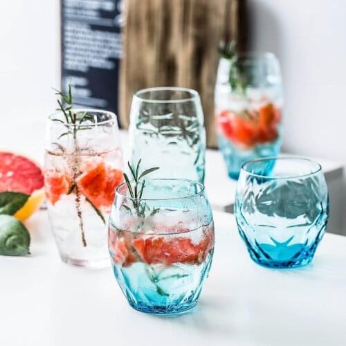 Heat-resistant colored glass cup colod water cup wine cups Brandy whiskey glass cup beer mug Juice glass cup home drinkware