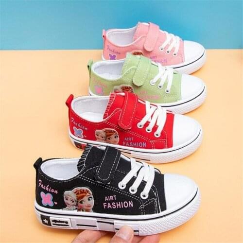 2021 children the spring autumn period the new canvas shoes single cuhk children cloth shoes pupil casual shoes of the girls