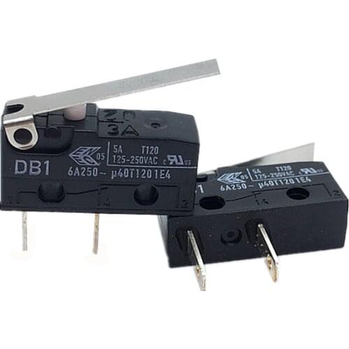 5PCS CHERRY Micro Switch DB1 Limit Switch 6A250V with Straight Handle Constant Length 2Pin
