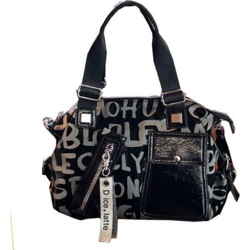 Large Capacity Letter Print Purses and Handbags Luxury Designer Bags for Women Diamond Satchels Crossbody Bolso Grande Mujer