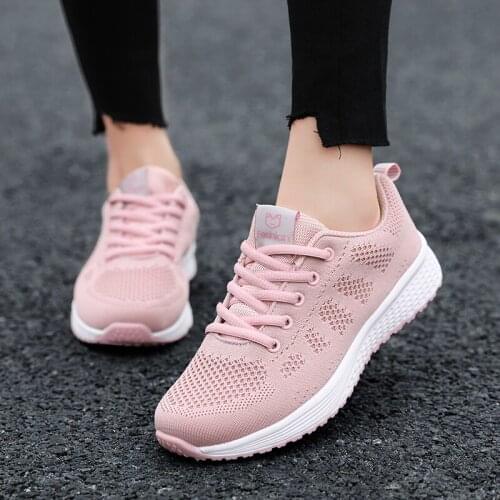 2021New Women Shoes Flats Fashion Casual Ladies Shoes Woman Lace-Up Mesh Breathable Female Sneakers Zapatillas Mujer rty6