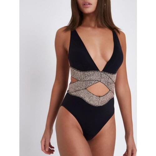 Womens Sexy Backless Hollow out Fashion Swimsuit Bikini