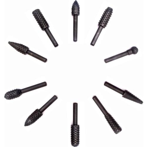 10PCS 6mm Woodworking Tools Wood Drills Bits Wood Carving Tools Drill Bit Set mini micro cutter tool Rotary Burr For Dremel