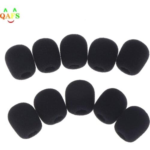 10pcs Headset Replacement Foam Microphone Cover Telephone Headset Mic Cover Microphone Windscreen Windshied Headset Foam 25*8mm