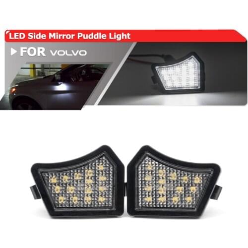 2PCs For Volvo V40 V50 V60 V70 MK3 C70 MK2 XC90 XC70 C30 S40 S60 II S80 Canbus Led Side Mirror Under Puddle Lights Modules