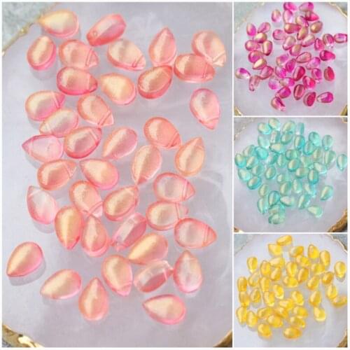20Pcs/lot 6x9mm Colorful Czech Glass Beads Waterdrop Beads For Making DIY Necklace Earrings Bracelet Charm Jewelry Accessories