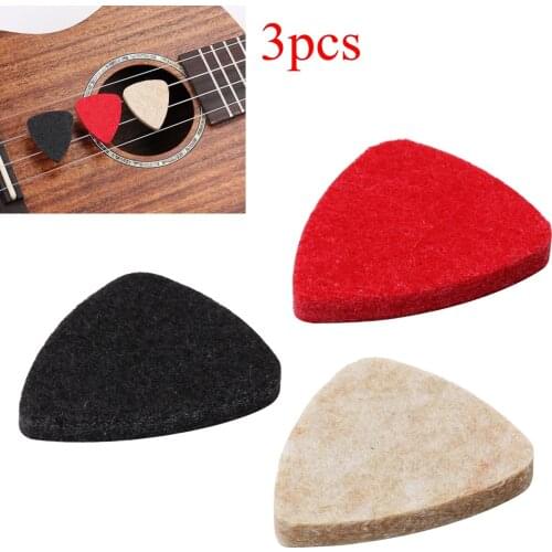 3pcs Soft Felt Ukulele Pick Plectrum Ukulele accessories for Concert Soprano Tenor Ukulele 21 23 26