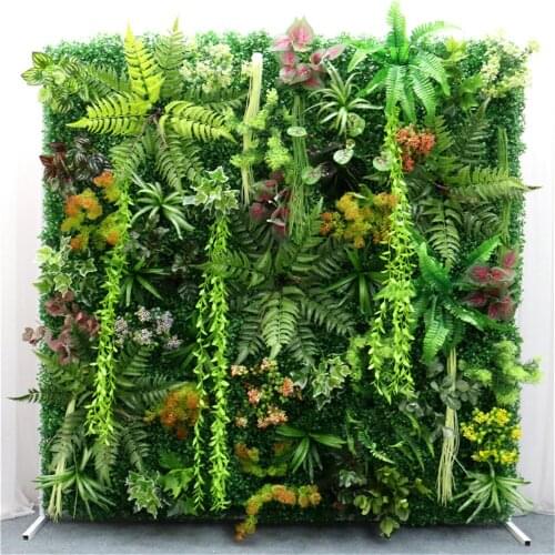 40x60cm DIY Green Artificial Plant Wall Plastic Outdoor Lawn Carpet Wedding Background Party Garden Grass Flower Wall Decoration