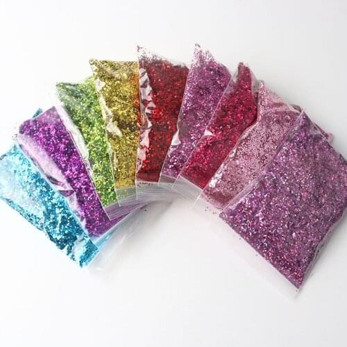 50g Holographic Mirror Powder Hexagonal Sequins Mermaid Sparkling Chameleon Pieces Due To Autumn Nail Polish Nail Decoration 1mm