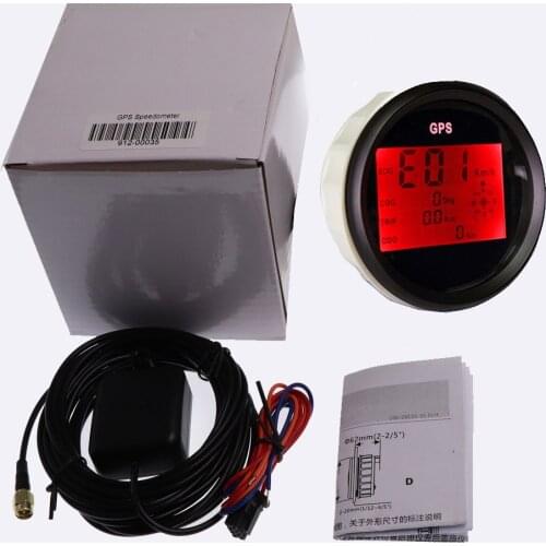 8 Color Backlight Digital GPS Speedometer LCD Speed Gauge Odometer Adjustable Mileage Trip Counter For Auto Boat 9~32V
