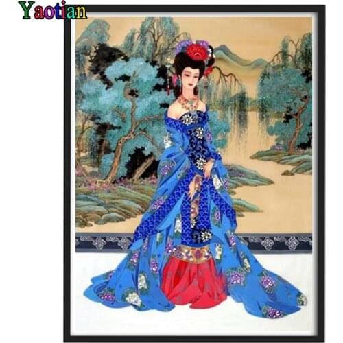 5D DIY Diamond Painting Japanese woman Full Drill Square Diamond Embroidery Diamond Mosaic Rhinestone Kit Decor For Home