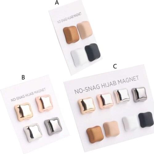 Safe Hijab Brooch Strong Metal Plating Magnetic Hijab Clip Luxury Accessory No Hole Pins Brooches Magnet For Muslim Scar