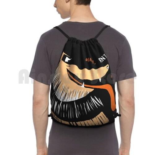 Pant , Pant , Pant Backpack Drawstring Bag Riding Climbing Gym Bag Collie Dogs Sheltie Animals Dog Training Emotions Happy