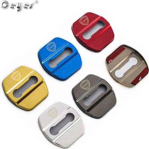 Ceyes 4pcs Car Styling Accessories Fit For Lancia Delta Ypsilon Lybra Musa Kappa Voyager Auto Protection Door Lock Cover Sticker