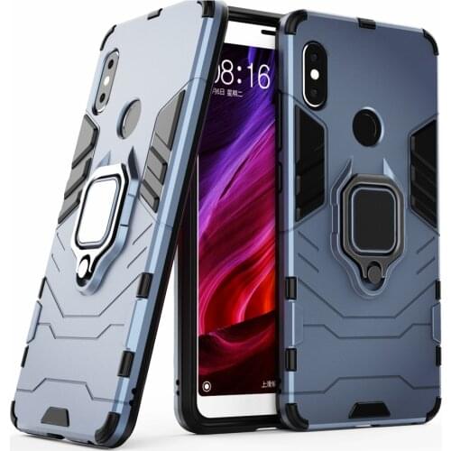 For Xiaomi Redmi Note 5 Pro Case Ring Stand Bumper Silicone + PC Phone Back Cover for Xiomi Redmi Note 5 PRO Note5 5pro Funda