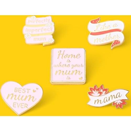 Sentences Enamel Pin "Perfectly Imperfectly" Brooches Decoration on Hat Backpack Clothes Badge Amusing Gift for Women Men Custom