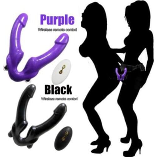 Double Penetration Dildo Vibrator Wireless Remote Control Dual Vibration G-Spot Massage Flexible Joint Fidget Sex Toys For Women