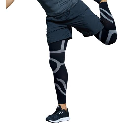 Kuangmi 1 PC Basketball Legwarmers Cycling Leg Warmer Compression Calf Leg Sleeve Sport Safety Running Legging Soccer Knee Pad