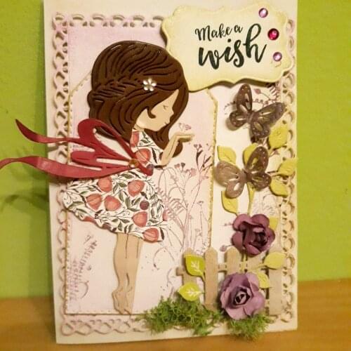 Metal cutting Die mould for girls' dress scrapbook template photo album decoration paper hollowed-out template for business card