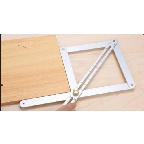 Multifunctional Diagonal Ruler 360 Degree Woodworking Ruler Trimming Artifact Diagonal Artifact Ceiling Angle Protractor Tool