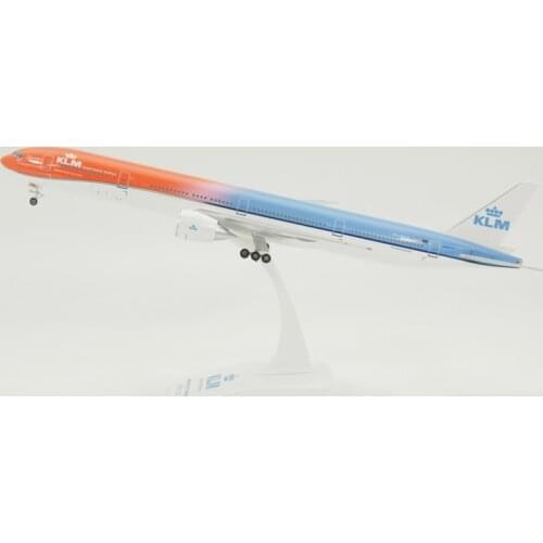 37CM Royal Dutch Airlines Plane AIR KLM Orange pride Boeing B777 Aircraft Model Resin Diecast Model for Kids Gift Collectible