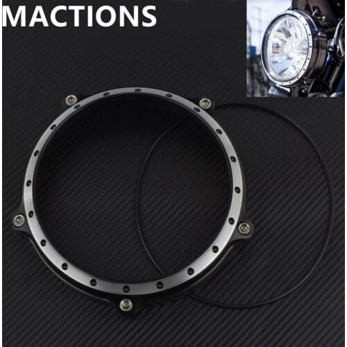 Motorcycle 5.75" Vintage Headlight Bezel Headlight Lamp Bezel Trim Ring For Harley Sportster XL 883 883N 1200 2004-11 12 13 14