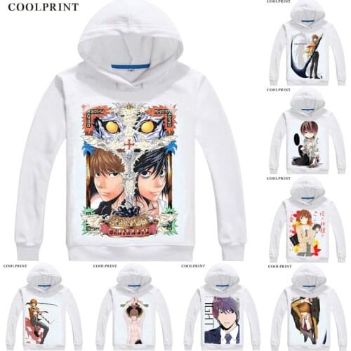 Yagami Raito Kira Light Yagami Mens Hoodies Death Note Desu Noto Men Sweatshirt Streetwear Anime Hoodie Printed Long Hooded