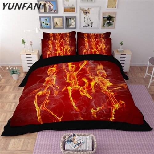 New Unique Design fashion 3D Skull Bedding Sets Sugar Skulls Duvet Cover sets AU UK US Europe Twin Queen King Size bedclothes