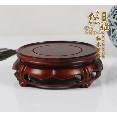 Red wood Art work collection teapot base stand home decoration pottedplant bonsai fish tank pedestal