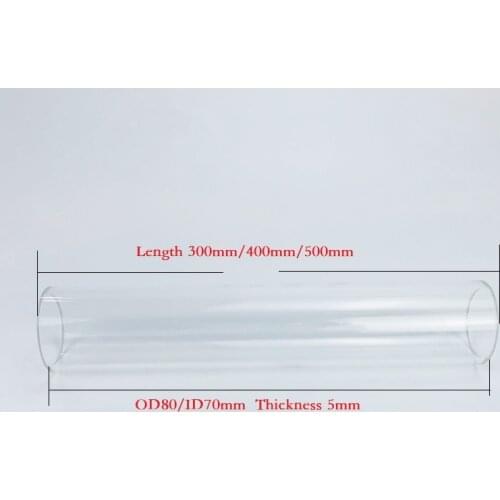 Borosilicate Glass Column, Outer Diameter 80mm ,Inside Diameter 70mm, Height 300/400/500mm For New Type 3" Glass Column
