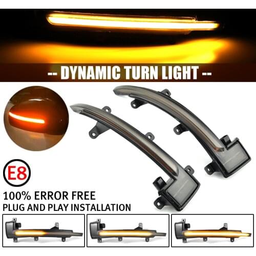 For Audi TT TTS MK2 8J 2007-2014 TTRS R8 LED Dynamic Turn Signal Light Sequential Side Wing Mirror Indicator Lamp Blinker Trim 5