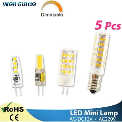 LED G4 Light G9 COB Led Lamp No Flicker Dimmable Ceramic E14 Bulb SMD2835 AC220V DC12V 3W 6W 9W 10W 12W Replace Halogen G4 Lamp