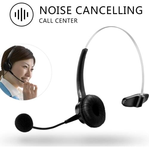 RJ11 Telephone Headset Earphone Headphone Noise Cancelling Microphone Mic Noise Cancelling For Desk Phones