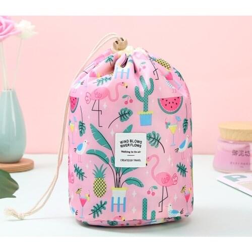 Women Cosmetic Bag Multi-Function Fashion Makeup Bags Organizer Flamingo Flower Woman Travel Cosmetics Toiletry Bags