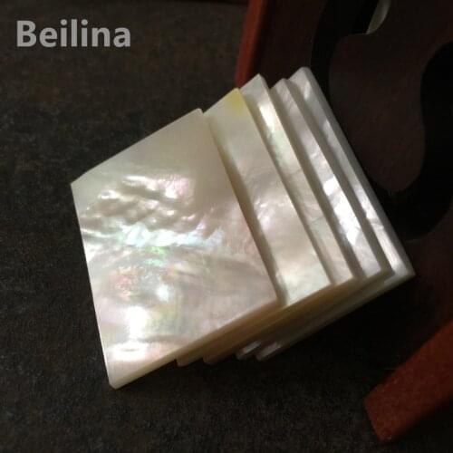 1lot(5pcs)25mm /35mm/2mm white Natural mother of pearl shell DIY musical instrument accessories and crafts inlay carved material