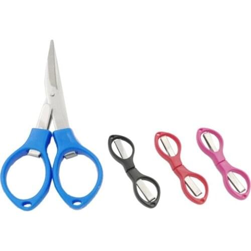 1pcs Stainless Steel Foldable Fishing Scissors Mini Fishing Line Use Scissors Fish Accessories Tools Pesca Equipment Tackle