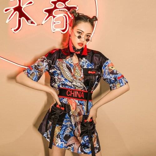 2020 Chinese Folk Dance Costumes Gogo Dance Chinese Style Sexy Outfits For Women Pole Dancing Clothes Performance Wear DN7002