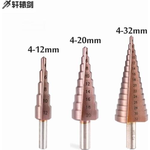 4-12 / 20 / HSSCO 32mm Metal Drill Bit Hole Cutter for Stainless Steel High Speed Steel Taper Drill Bits Tool