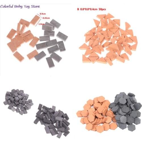 40/50/70PCS 1/16 Miniature Simulation Brick DIY Miniature Brick Kids Scenery Building Toy Modelling Simulation Brick