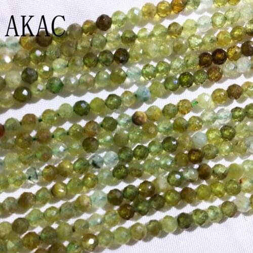 2strands Approx2-2.3mm green garnet faceted loose beads for Jewelry diy making design wholesale