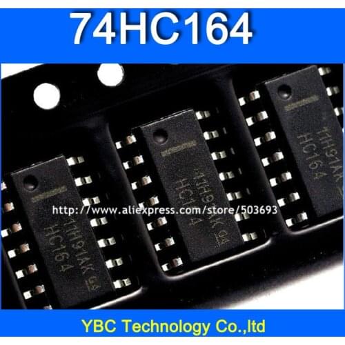 50pcs/lot SMD 74HC164 HC164 Eight Shift Location Register SOP-14 Logic IC 74 Series