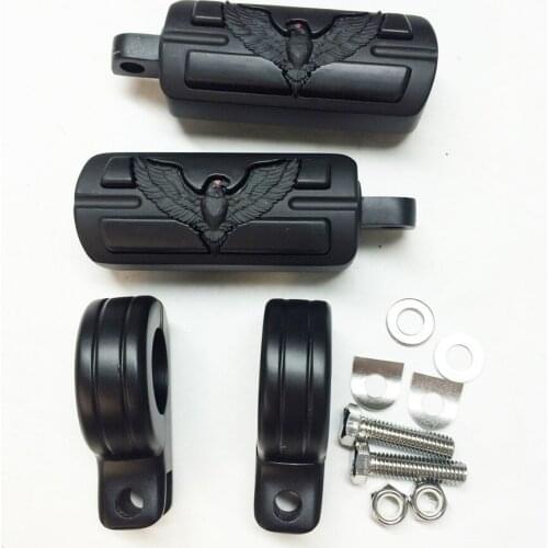 Aftermarket free shipping motorcycle parts 1 1/4" Stiletto 4475 Foot Peg P-Clamps For Honda Shadow ACE Magna Valkyrie Black