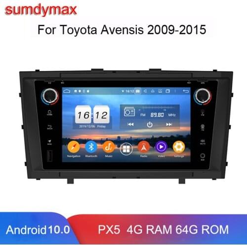 8core 4g ram 64g rom android 10 car multimedia player for toyota Avensis verso auris 2009-2015 with gps glonass wifi DSP