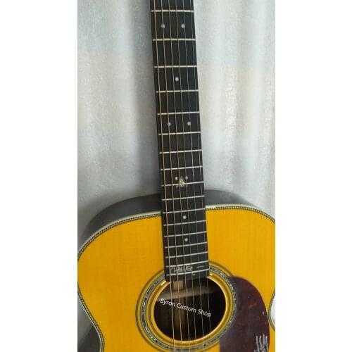 Free shipping Factory shop Solid koaChaylor SP14 Acoustic Guitar,Ebony 41" Real abalone PS14CE cutaway acoustic guitar